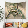 Tree Brunchs wall hanging, 19th century watercolor art, Nature tapestry, Large wall decor,Vintage Tree Tapestry, Retro Nature Wall Art