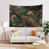 Nature Botanical Forest Tapestry – Green Brown Woodland Tree Wall Art, Aesthetic Home Decor, Tree Tapestry for Living Room Bedroom
