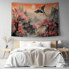 Japanese Art Landscape Tapestry, Nature Tapestry Wall Hanging, Sunset Tapestry, Mountain Forest Landscape Tapestries for Living Room Decor