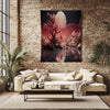 Japanese Art Landscape Tapestry, Nature Tapestry Wall Hanging, Moon Tapestry, Mountain Forest Landscape Tapestries for Living Room Decor
