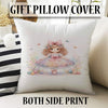 Cute Princess Girl Floral Kids Curtains & Pillow Covers, Custom Nursery Drapes, Room Decor for Girls ’ Bedroom Window Treatment