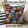 Colorful Balls Kids Curtains & Gift Pillow Covers, Custom Sports Ball Nursery Drapes, Child Bedroom Window Treatment Decor
