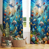 Under Sea Fishes Kids Curtains & Gift Pillow Covers, Custom Nursery Drapes Aquarium Fish Window Treatment for Child Bedroom Decor