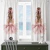 Cute Pink Ballerina Princess Kids Curtains & Pillow Covers, Custom Nursery Drapes, Room Decor for Girls Bedroom Window Treatment