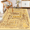 Coffee Cafe Kitchen Runner Rug - Washable Non-Slip Floor Mat, Durable Modern Kitchen Decor for Cooking & Baking Areas
