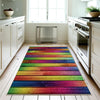 Colorful Wood Theme Non-Slip Kitchen Runner Rug - Washable Floor Mat, Modern Home Decor Kitchen Rug