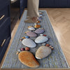 Gray Spa Stones Washable Non-Slip Kitchen Runner Rug – Modern Home Decor Floor Mat for Kitchen Safety & Style
