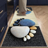 Blue Foot Spa Stones Washable Non-Slip Kitchen Runner Rug, Modern Home Decor Floor Mat, Durable Kitchen Mat
