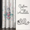 Bunny Rabbit Pilot Plane Clouds Baby Nursery Curtains , Custom Baby Room Drapes, Gift Pillow Covers, Cute Bedroom Window Treatment Decor