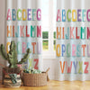Alphabet Educational Letters Nursery Curtains – Custom Kids Room Drapes & Cute Bedroom Window Treatment Decor with Gift Pillow Covers