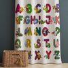 Alphabet Educational Animals Nursery Curtains – Custom Kids Room Drapes & Cute Bedroom Window Treatment Decor with Gift Pillow Covers