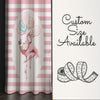 Cute Pink Flamingo Animal Girl Nursery Curtains – Custom Kids Room Drapes & Cute Bedroom Window Treatment Decor with Gift Pillow Covers