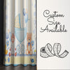 Nursery Curtains with Cute Blue Ship Lamb Bear Animals – Custom Kids Room Drapes, Boys Baby Room Decor with Gift Pillow Covers