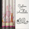 Nursery Curtains with Cute Pink Ship Lamb Bear Animals – Custom Baby Room Drapes, Girls Baby Room Decor with Gift Pillow Covers