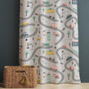 Gray Car City Road Map Nursery Curtains - Custom Size Kids Room Drapes & Pillow Covers, Toddler Room Decor, City Road Theme Gift