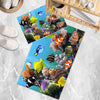 Colorful Tropical Fishes Bathroom Rug - Under Sea Non Slip Bath Mat, Quick Dry Washable Toilet Mat, Soft Modern Bathroom Decor