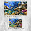 Under Sea Fishes Bathroom Rug - Tropical Aquarium Non Slip Bath Mat, Quick Dry Washable Toilet Mat, Soft Modern Bathroom Decor
