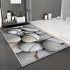 Gray Pebble Stones Bathroom Rug - Modern Non Slip Bath Mat, Quick Dry Washable Toilet Mat, Soft Modern Bathroom Decor