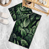 Green Tropical Leaves Floral Bathroom Rug - Modern Non Slip Bath Mat, Quick Dry Washable Toilet Mat, Soft Modern Bathroom Decor