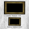 Black Gold Greek Key Bathroom Rug - Geometric Non Slip Bath Mat, Quick Dry Washable Toilet Mat, Soft Modern Floral Bathroom Decor