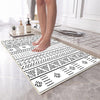 Black White Aztec Boho Bathroom Rug Non Slip Quick Dry Bath Mat - Tribal Bohemian Geometric Floral Toilet Mat, Soft Washable Modern Decor