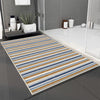 Brown Navy Blue Lines Bathroom Rug Non Slip Quick Dry Bath Mat - Geometric Toilet Mat, Soft Washable Modern Decor