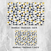 Yellow Gray Navu Blue Triangles Bathroom Rug Non Slip Quick Dry Bath Mat - Geometric Toilet Mat, Soft Washable Modern Decor