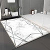 Gray White Silver Lines Marble Bathroom Rug Non Slip Quick Dry Bath Mat Geometric Washable Soft Modern Toilet Mat with Border Lines