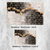 Golden Black Gray Cubes Marble Bathroom Rug Non Slip Quick Dry Bath Mat Geometric Washable Soft Modern Toilet Mat