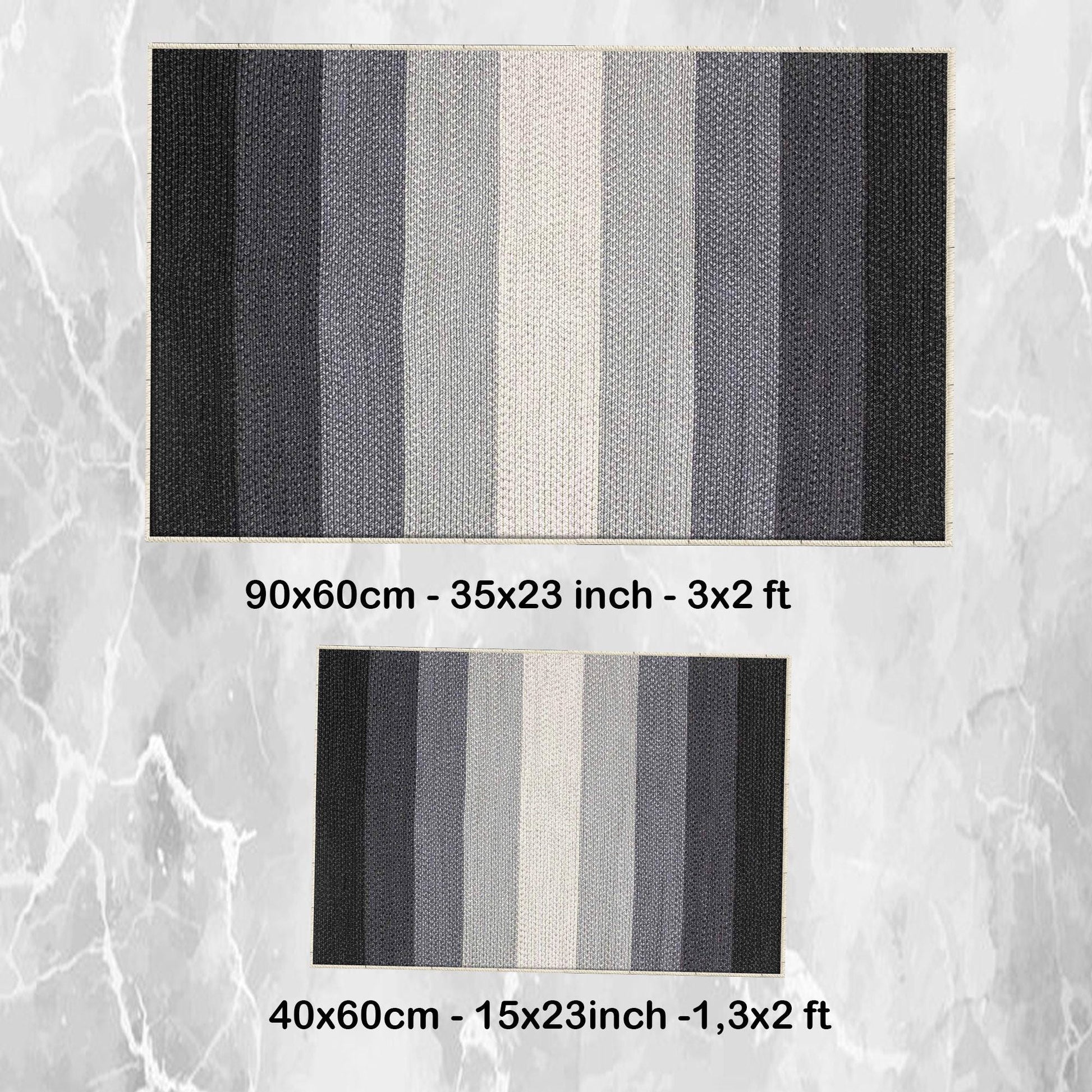 Gray Cream Black Border Bathroom Rug Non Slip Quick Dry Bath Mat Geometric Washable Soft Modern Toilet Mat