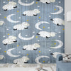 Sheer Moon Star Curtain for Kids Room – Gray White Sheep Nursery Net Voile, Lightweight & Machine Washable with Matching Accessories