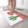Sunset Western Cactus Bathroom Rug, Non Slip Quick Dry Bath Mat, Washable Soft Modern Toilet Mat