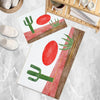 Sunset Western Cactus Bathroom Rug, Non Slip Quick Dry Bath Mat, Washable Soft Modern Toilet Mat