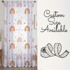 Sheer Cute Rainbow Curtain for Girls Kids Room – Bohemian Nursery Net Voile, Lightweight & Machine Washable - Matching Accessories