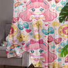 Sheer Cute Pink Princess Curtain for Girls Kids Room – Colorful Nursery Net Voile, Lightweight & Machine Washable - Matching Accessories