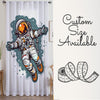 Astronaut Space Sheer Curtain for Kids Room –Boys Nursery Net Voile, Lightweight & Machine Washable - Matching Accessories