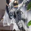 Astronaut Space Sheer Curtain for Girls Room, Lightweight Spaceman Nursery Net Voile, Kids Room Window Drapes, Machine Washable
