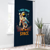 Astronaut Sheer Curtain for Kids Room, Lightweight Space Nursery Net Voile, Kids Room Window Drapes, Machine Washable