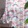 Cute Pink Rainbow Star Sheer Curtain for Girls Kids Room, Lightweight Stars Nursery Net Voile, Kids Room Window Drapes, Machine Washable