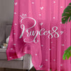 Cute Pink White Princess Sheer Curtain for Girls Kids Room, Lightweight Pink Nursery Net Voile, Kids Room Window Drapes, Machine Washable