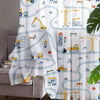 Construction Equipment Sheer Curtain for Boys Kids Room, Lightweight  Nursery Net Voile, Kids Room Window Drapes, Machine Washable