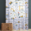 Construction Equipment Sheer Curtain for Boys Kids Room, Lightweight  Nursery Net Voile, Kids Room Window Drapes, Machine Washable