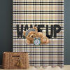 Sleepy Cute Bear Sheer Curtain for Kids Room, Lightweight  Nursery Net Voile, Kids Room Window Drapes, Machine Washable