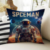 Cute Astronaut Pillow Covers for Kids Room & Playroom Decor, Bold Nursery Cushion Covers, Decorative Space Man Themed Throw Pillowcases
