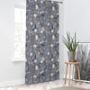 Gray Moon Sheer Curtain for Kids Room, Lightweight Clouds Stars Nursery Net Voile, Kids Room Window Drapes, Machine Washable