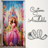 Colorful Medieval Castle Sheer Curtain for Kids Room, Lightweight Princess Nursery Net Voile, Kids Room Window Drapes, Machine Washable