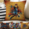 Kids Room Decor Sports Balls Basketball Pillow Covers, Bold Nursery Cushion & Decorative Children Throw Pillowcases for Playroom