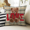 Kids Room Decor Cute Bear Animal Pillow Covers, Bold Nursery Cushion & Decorative Children Throw Pillowcases for Playroom