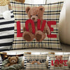Kids Room Decor Cute Bear Animal Pillow Covers, Bold Nursery Cushion & Decorative Children Throw Pillowcases for Playroom