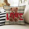 Kids Room Decor Cute Bear Animal Pillow Covers, Bold Nursery Cushion & Decorative Children Throw Pillowcases for Playroom